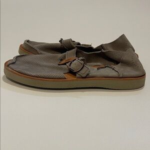 Satorisan Women's Gray Benirras Microperforated Leather Loafers Sandals